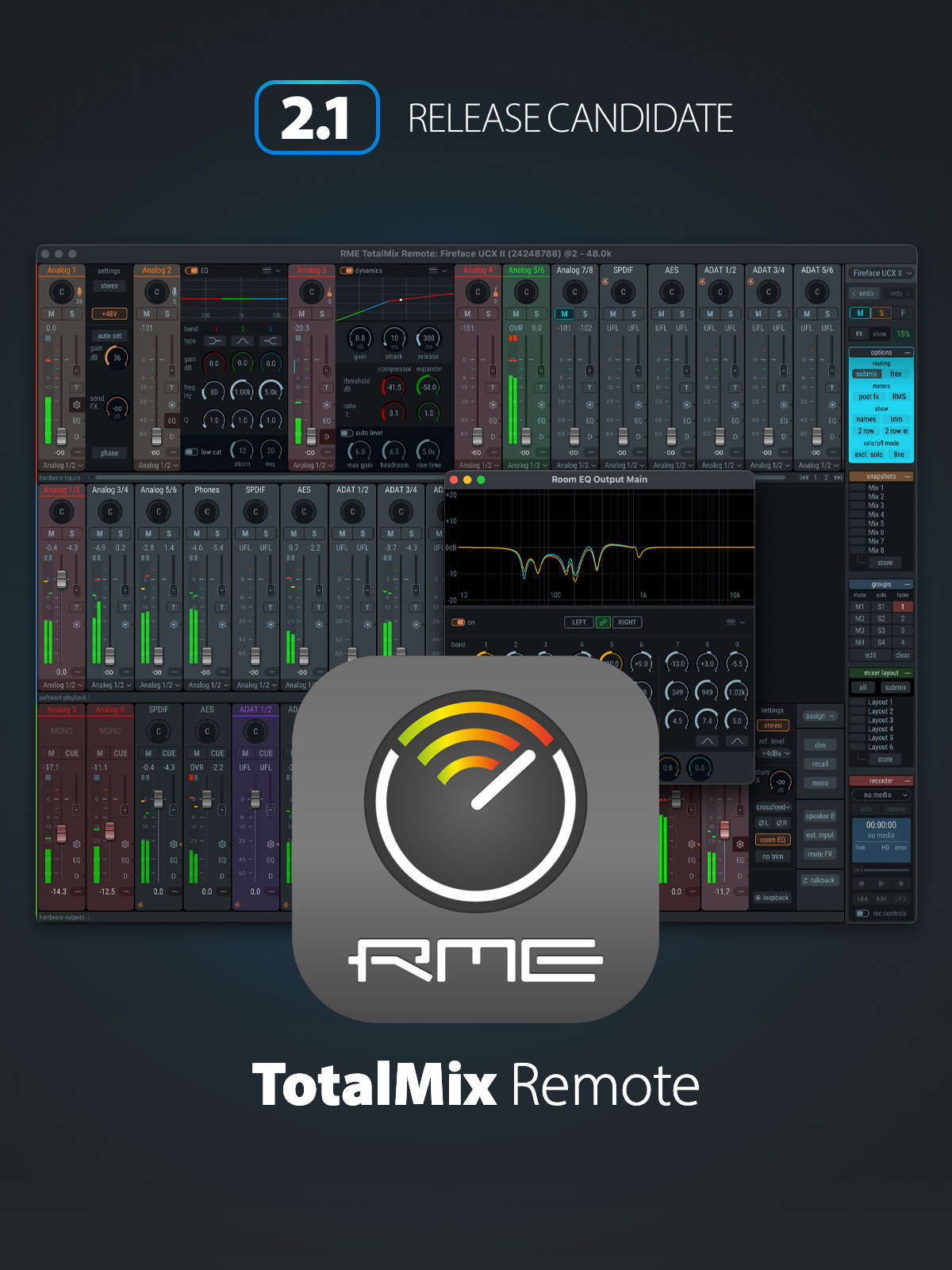 TotalMix 2.1 Remote Beta available